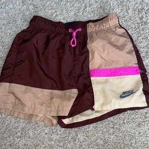 Nike tan/brown/pink shorts